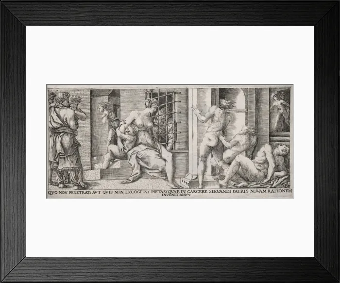 Framed Print : Roman Charity, 1500s. Creator: Unknown Framed Print : Roman Charity, 1500s. Creator: Unknown