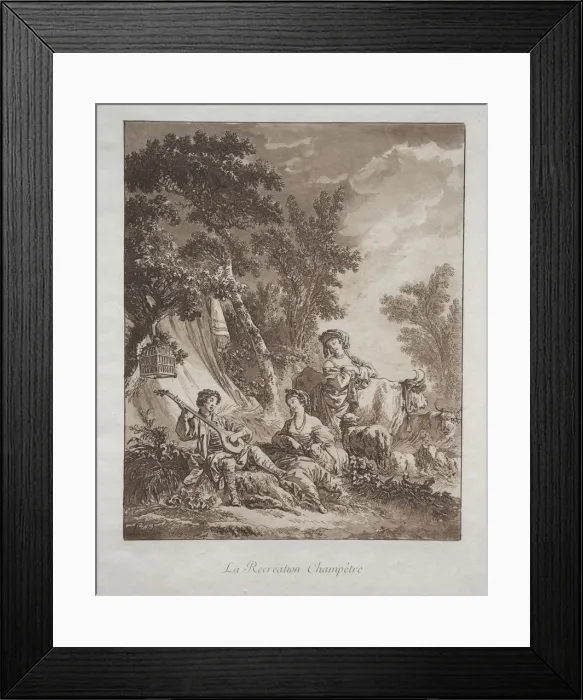 Framed Print : Rural Recreation, 1769. Creator: Jean Baptiste Le Prince (French, 1734-1781) Framed Print : Rural Recreation, 1769. Creator: Jean Baptiste Le Prince (French, 1734-1781)