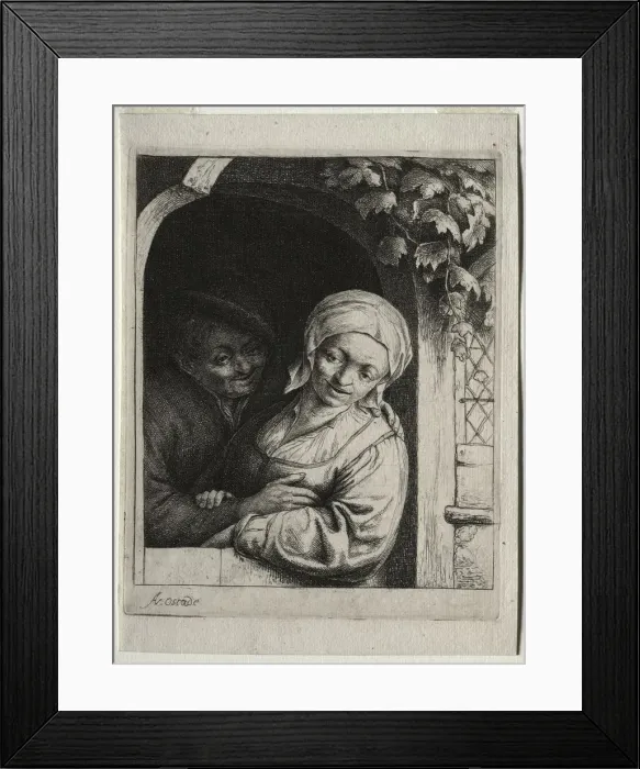 Framed Print : Rural Tenderness (village romance). Creator: Adriaen van Ostade (Dutch, 1610-1684) Framed Print : Rural Tenderness (village romance). Creator: Adriaen van Ostade (Dutch, 1610-1684)