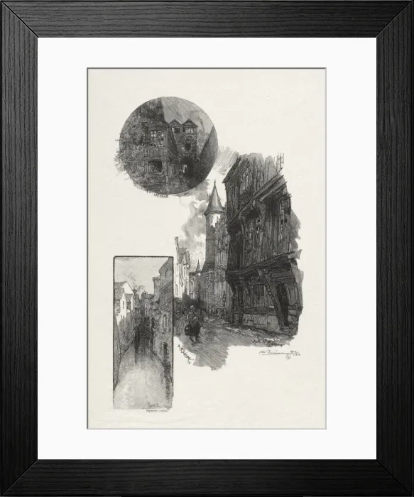 Framed Print : Rouen Illustre: Cour de LAlbane; Rue Saint Romain; Laubette Rue Armand - Carrel, 1896 Framed Print : Rouen Illustre: Cour de LAlbane; Rue Saint Romain; Laubette Rue Armand - Carrel, 1896