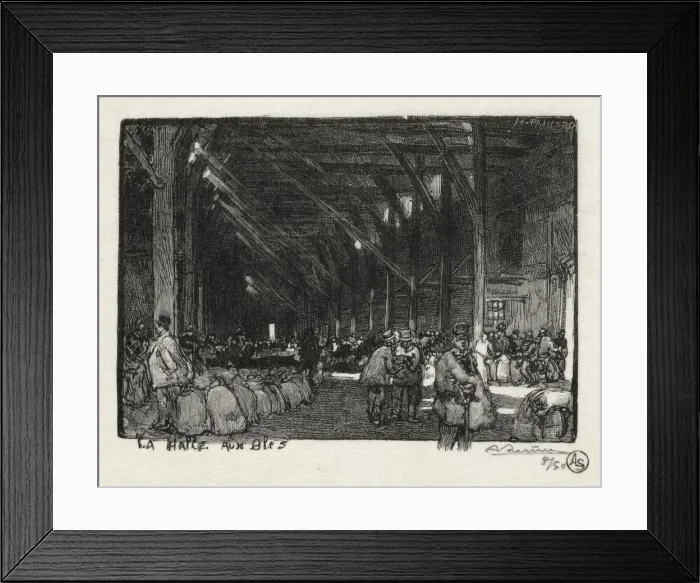 Framed Print : Rouen Illustre: La Halle aux Bles, 1896. Creator: Auguste Louis Lepere (French Framed Print : Rouen Illustre: La Halle aux Bles, 1896. Creator: Auguste Louis Lepere (French