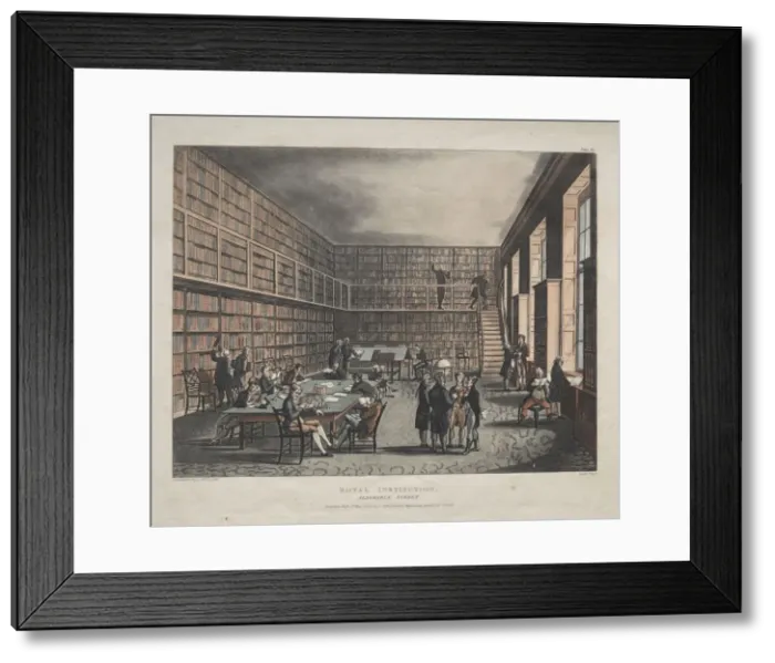 Framed Print : Royal Institution, Albemarle Street, 1809 Framed Print : Royal Institution, Albemarle Street, 1809