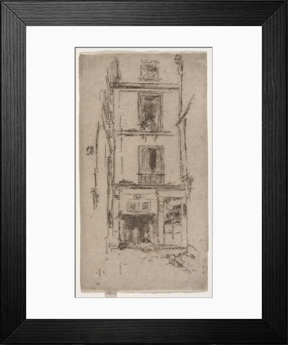 Framed Print : Rue des Bons Enfants, Tours. Creator: James McNeill Whistler (American, 1834-1903) Framed Print : Rue des Bons Enfants, Tours. Creator: James McNeill Whistler (American, 1834-1903)