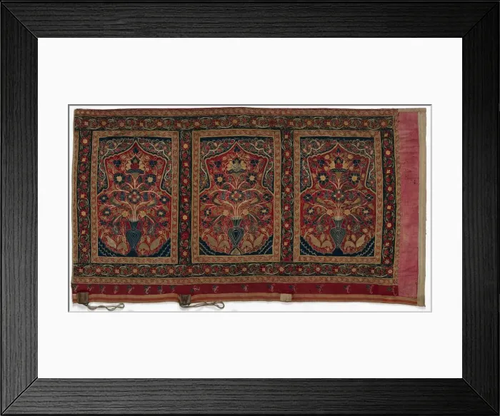 Framed Print : Royal Round Tent made for Muhammad Shah (wall panel with three panels A), 1834-1848 Framed Print : Royal Round Tent made for Muhammad Shah (wall panel with three panels A), 1834-1848
