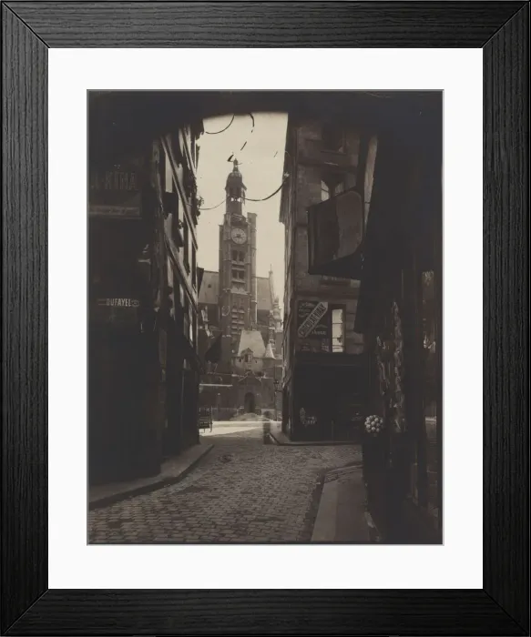 Framed Print : Rue de la Montagne-Sainte-Genevieve, 1898. Creator: Eugene Atget (French, 1857-1927) Framed Print : Rue de la Montagne-Sainte-Genevieve, 1898. Creator: Eugene Atget (French, 1857-1927)