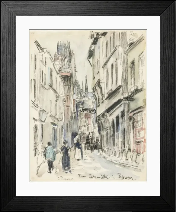 Framed Print : Rue Damiette, Rouen, c. 1884. Creator: Camille Pissarro (French, 1830-1903) Framed Print : Rue Damiette, Rouen, c. 1884. Creator: Camille Pissarro (French, 1830-1903)