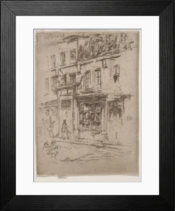 Framed Print : Rue du Buerre, Brussels. Creator: James McNeill Whistler (American, 1834-1903) Framed Print : Rue du Buerre, Brussels. Creator: James McNeill Whistler (American, 1834-1903)