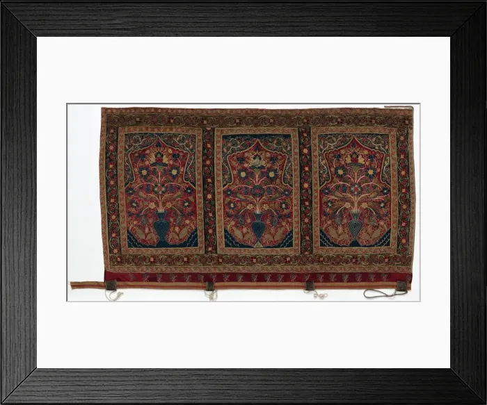 Framed Print : Royal Round Tent made for Muhammad Shah (wall panel with three panels C), 1834-1848 Framed Print : Royal Round Tent made for Muhammad Shah (wall panel with three panels C), 1834-1848