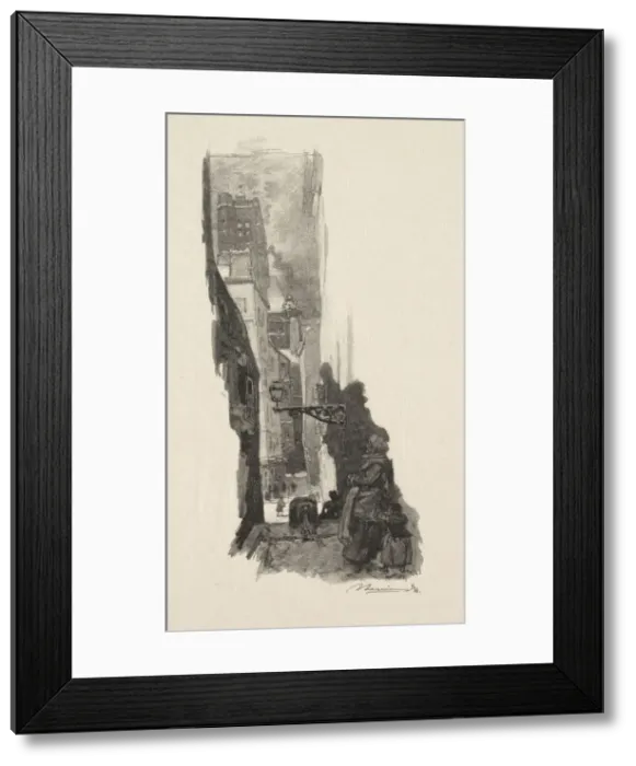 Framed Print : Rue Grenier sur lEau. Creator: Auguste Louis Lepere (French, 1849-1918) Framed Print : Rue Grenier sur lEau. Creator: Auguste Louis Lepere (French, 1849-1918)