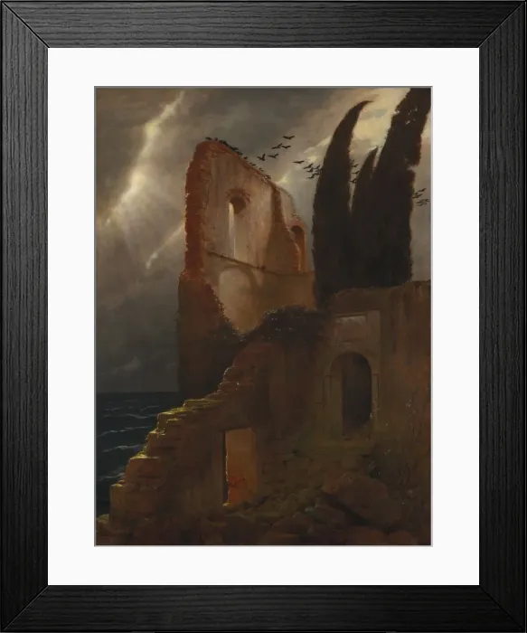 Framed Print : Ruin by the Sea, 1881. Creator: Arnold Bocklin (Swiss, 1827-1901) Framed Print : Ruin by the Sea, 1881. Creator: Arnold Bocklin (Swiss, 1827-1901)