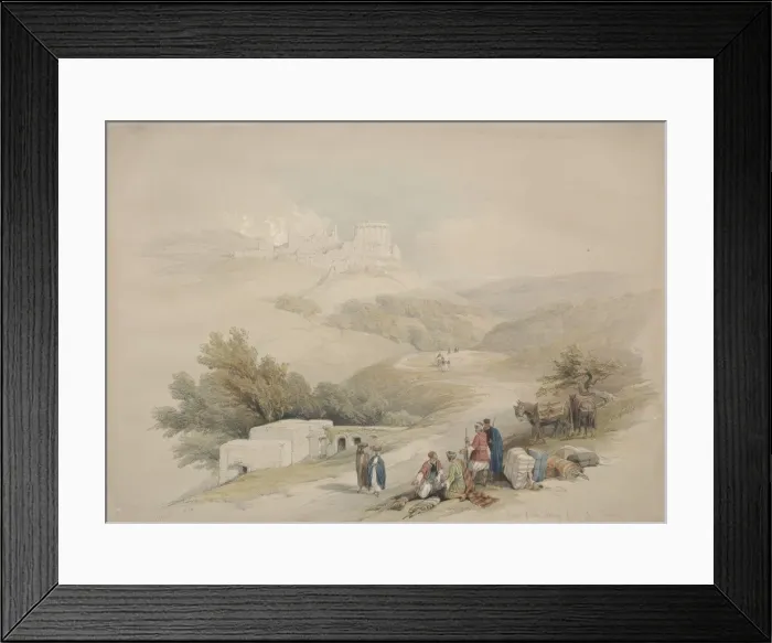 Framed Print : Ruins of the Church of St. John Sabaste, 1839. Creator: David Roberts (British, 1796-1864)