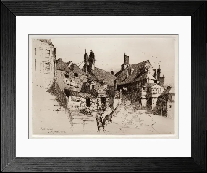 Framed Print : Rye, Sussex, England, 1884. Creator: Charles Adams Platt (American, 1861-1933) Framed Print : Rye, Sussex, England, 1884. Creator: Charles Adams Platt (American, 1861-1933)