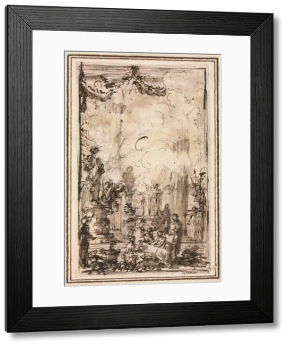 Framed Print : Sacrificial Offering in a Temple, after 1750. Creator: Giovanni Battista Piranesi (Italian Framed Print : Sacrificial Offering in a Temple, after 1750. Creator: Giovanni Battista Piranesi (Italian