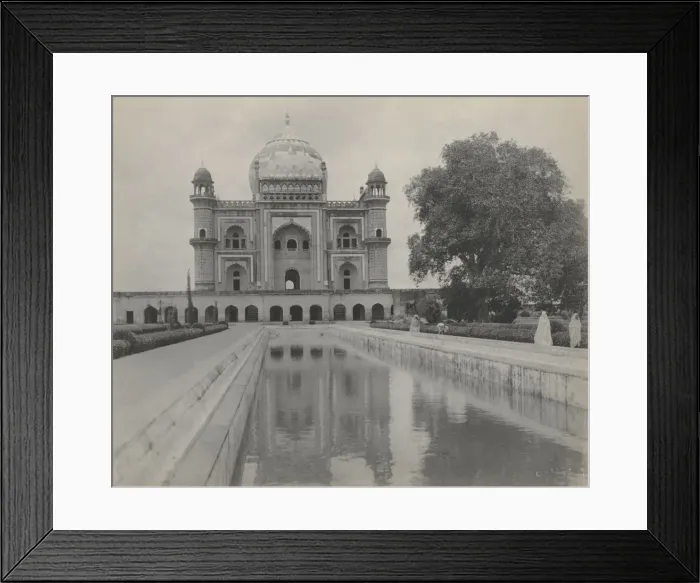 Framed Print : Saftar Jung Tomb, Delhi, c. 1890s. Creator: A. W. A. Plate Studio (Ceylonese), studio of Framed Print : Saftar Jung Tomb, Delhi, c. 1890s. Creator: A. W. A. Plate Studio (Ceylonese), studio of
