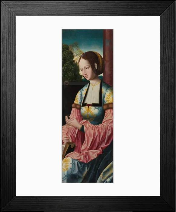 Framed Print : Saint Barbara, c. 1520. Creator: Master of the Holy Blood (Netherlandish) Framed Print : Saint Barbara, c. 1520. Creator: Master of the Holy Blood (Netherlandish)