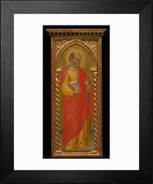 Framed Print : Saint in Red Cloak, late 19th - early 20th century. Creator: Unknown Framed Print : Saint in Red Cloak, late 19th - early 20th century. Creator: Unknown