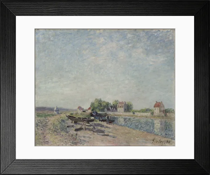 Framed Print : Saint-Mammes, Loing Canal, 1885. Creator: Alfred Sisley (French, 1840-1899) Framed Print : Saint-Mammes, Loing Canal, 1885. Creator: Alfred Sisley (French, 1840-1899)