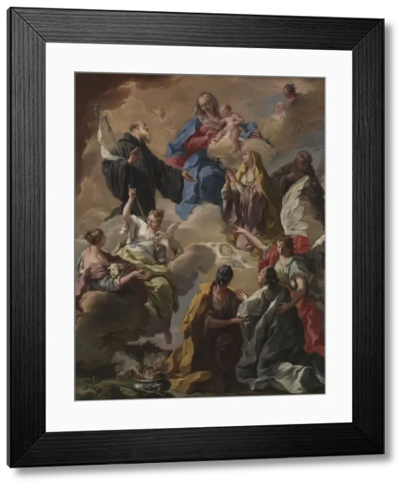 Framed Print : Saints Presenting a Devout Woman to the Virgin and Child, 1720s Framed Print : Saints Presenting a Devout Woman to the Virgin and Child, 1720s