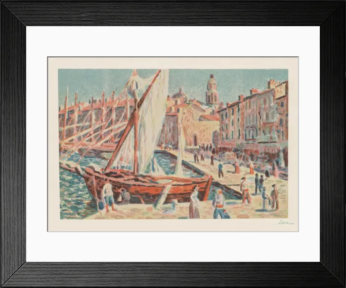 Framed Print : Saint-Tropez, 1897. Creator: Maximilien Luce (French, 1858-1941) Framed Print : Saint-Tropez, 1897. Creator: Maximilien Luce (French, 1858-1941)