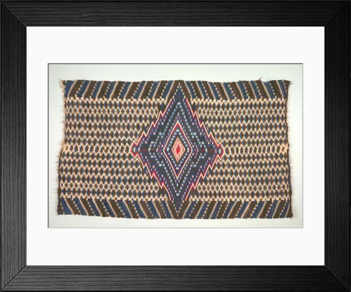 Framed Print : Saltillo Style Blanket / Sarape, c. 1860-1875. Creator: Unknown Framed Print : Saltillo Style Blanket / Sarape, c. 1860-1875. Creator: Unknown