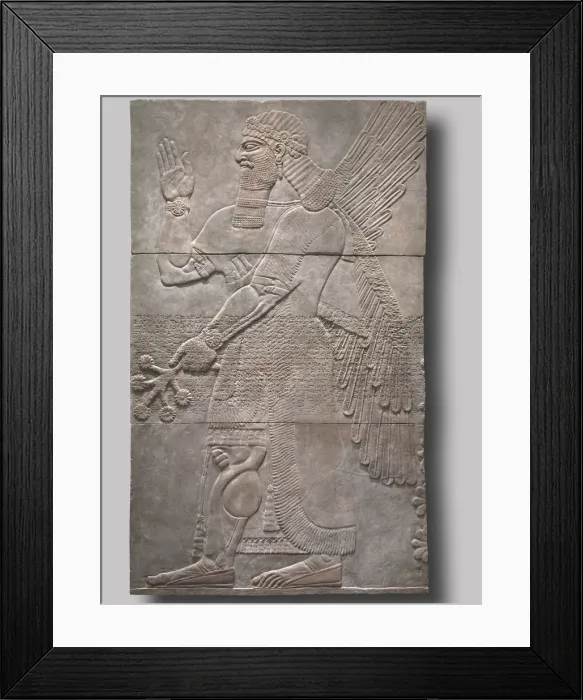 Framed Print : Saluting Protective Spirit, 883-859 BC. Creator: Unknown Framed Print : Saluting Protective Spirit, 883-859 BC. Creator: Unknown
