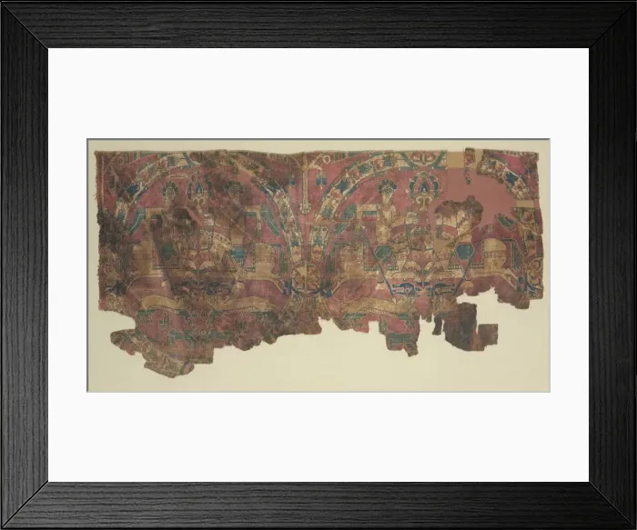 Framed Print : Samite roundels with hunters, 800s. Creator: Unknown Framed Print : Samite roundels with hunters, 800s. Creator: Unknown