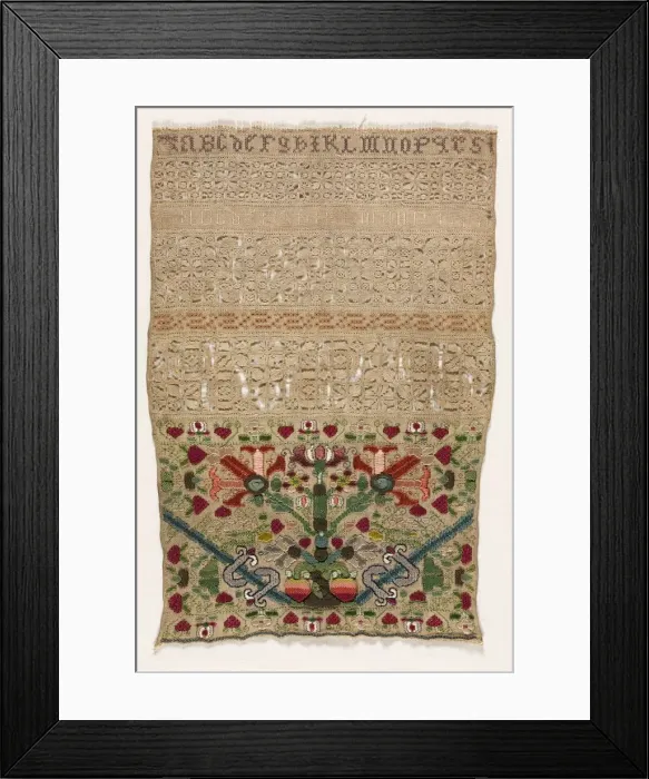 Framed Print : Sampler, 1600s. Creator: Unknown Framed Print : Sampler, 1600s. Creator: Unknown