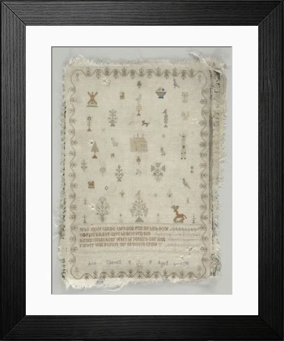 Framed Print : Sampler, 1798. Creator: Unknown Framed Print : Sampler, 1798. Creator: Unknown