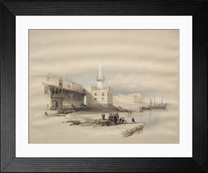 Framed Print : Quay at Suez, 1839. Creator: David Roberts (British, 1796-1864) Framed Print : Quay at Suez, 1839. Creator: David Roberts (British, 1796-1864)