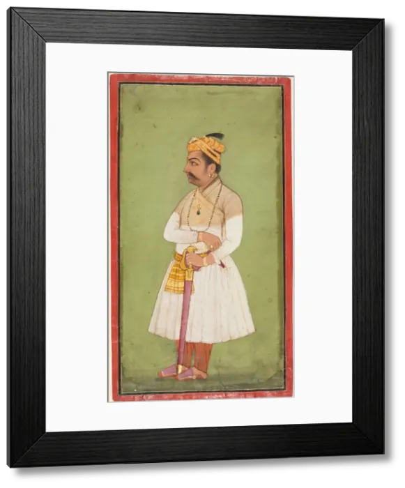 Framed Print : Raja Hari Sen of Mandi (r. 1604-1623-37), c. 1650. Creator: Unknown Framed Print : Raja Hari Sen of Mandi (r. 1604-1623-37), c. 1650. Creator: Unknown