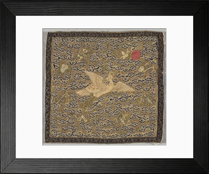 Framed Print : Rank Badge (buzi), 1850-99. Creator: Unknown Framed Print : Rank Badge (buzi), 1850-99. Creator: Unknown