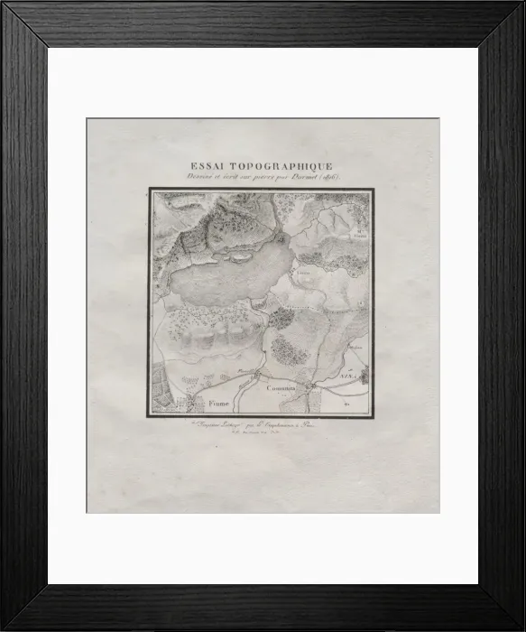 Framed Print : Receuil dessais lithographiques: Essai topographique, 1816. Creator: Darmet (French) Framed Print : Receuil dessais lithographiques: Essai topographique, 1816. Creator: Darmet (French)