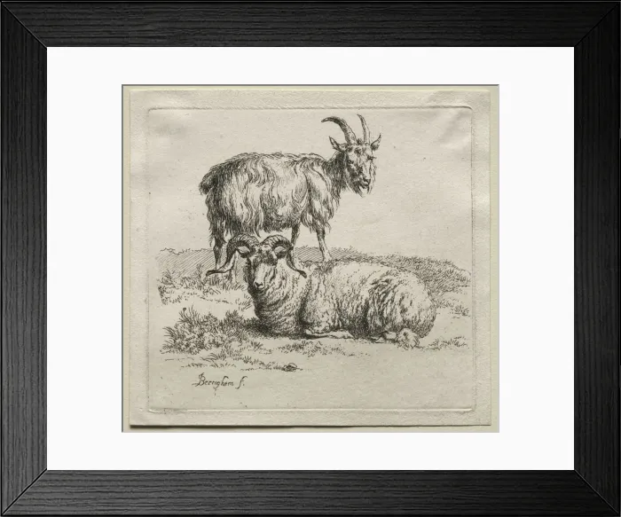 Framed Print : Ram and Goat. Creator: Nicolaes Berchem (Dutch, 1620-1683) Framed Print : Ram and Goat. Creator: Nicolaes Berchem (Dutch, 1620-1683)