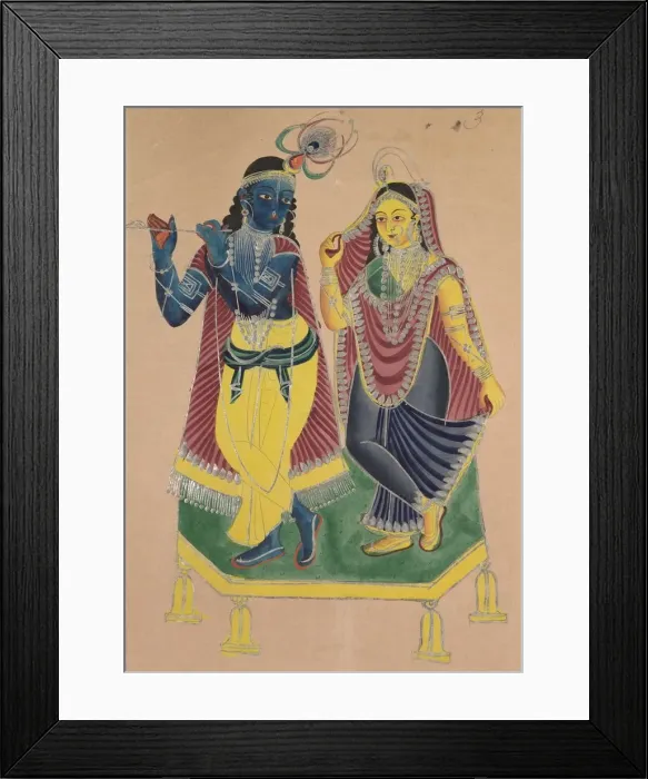 Framed Print : Radha and Krishna, 1800s. Creator: Unknown Framed Print : Radha and Krishna, 1800s. Creator: Unknown