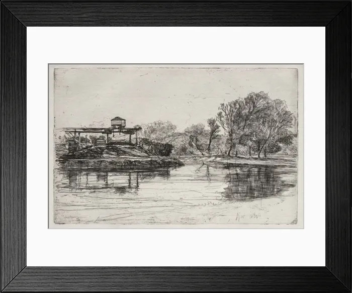 Framed Print : Railway Encroachment, 1864. Creator: Francis Seymour Haden (British, 1818-1910) Framed Print : Railway Encroachment, 1864. Creator: Francis Seymour Haden (British, 1818-1910)