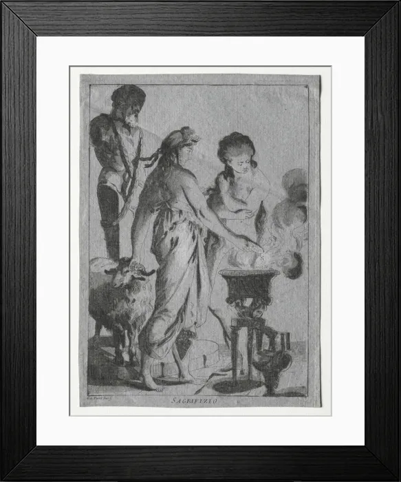 Framed Print : Sacrifice, c. 1775-1776. Creator: Giovanni David (Italian, 1743-1790) Framed Print : Sacrifice, c. 1775-1776. Creator: Giovanni David (Italian, 1743-1790)