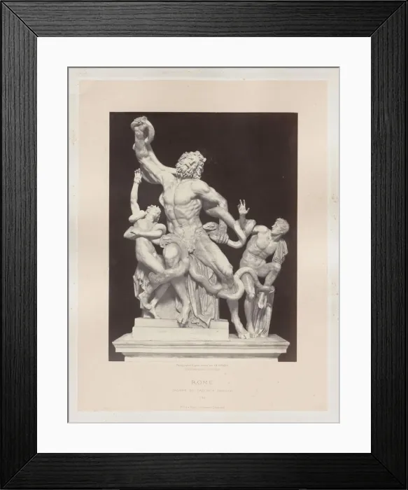 Framed Print : Rome: Groupe de Laocoon (Vatican), c. 1860. Creator: Charles Soulier (French, 1840-1875) Framed Print : Rome: Groupe de Laocoon (Vatican), c. 1860. Creator: Charles Soulier (French, 1840-1875)