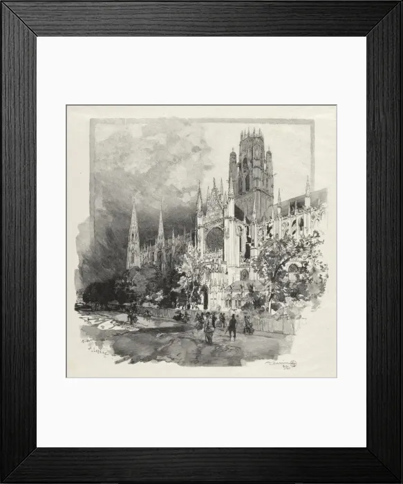 Framed Print : Rouen Illustre: Eglise Saint Ouen, 1896. Creator: Auguste Louis Lepere (French Framed Print : Rouen Illustre: Eglise Saint Ouen, 1896. Creator: Auguste Louis Lepere (French