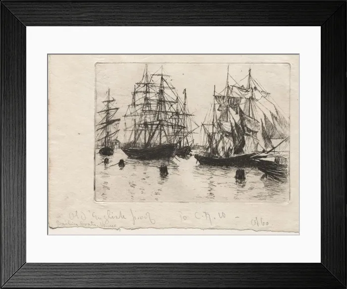 Framed Print : Sailing Boats, Venice, 1880. Creator: Otto H. Bacher (American, 1856-1909) Framed Print : Sailing Boats, Venice, 1880. Creator: Otto H. Bacher (American, 1856-1909)
