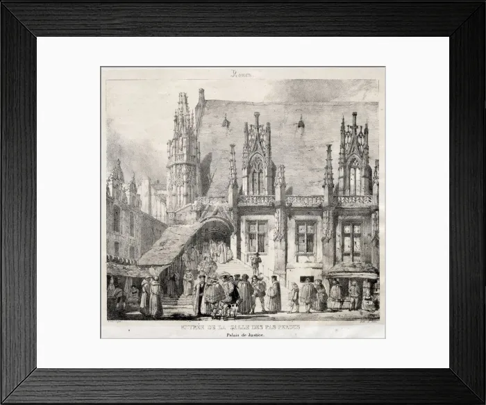 Framed Print : Rouen: Entree de la Salle des Pas Perdus, Palais du Justice, 1824 Framed Print : Rouen: Entree de la Salle des Pas Perdus, Palais du Justice, 1824
