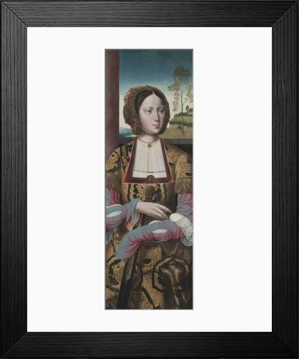 Framed Print : Saint Catherine, c. 1520. Creator: Master of the Holy Blood (Netherlandish) Framed Print : Saint Catherine, c. 1520. Creator: Master of the Holy Blood (Netherlandish)
