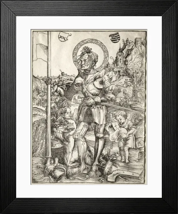 Framed Print : Saint George Standing, 1506. Creator: Lucas Cranach (German, 1472-1553) Framed Print : Saint George Standing, 1506. Creator: Lucas Cranach (German, 1472-1553)