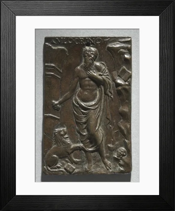 Framed Print : Saint Jerome, 1500s. Creator: Ulocrino (Italian), cast after a model by Framed Print : Saint Jerome, 1500s. Creator: Ulocrino (Italian), cast after a model by