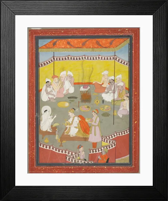 Framed Print : Royal Couple Distributing Meals, 1700s. Creator: Unknown