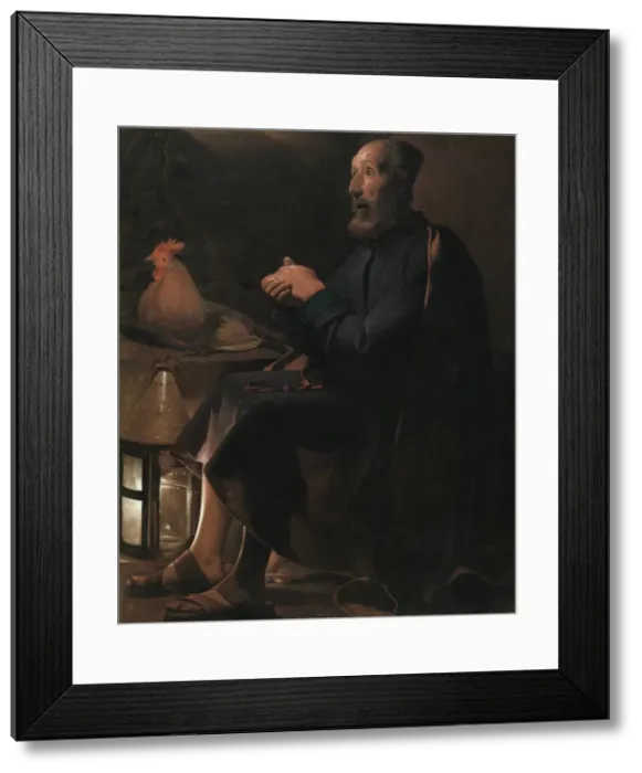 Framed Print : Saint Peter Repentant, 1645. Creator: Georges de La Tour (French, 1593-1652) Framed Print : Saint Peter Repentant, 1645. Creator: Georges de La Tour (French, 1593-1652)