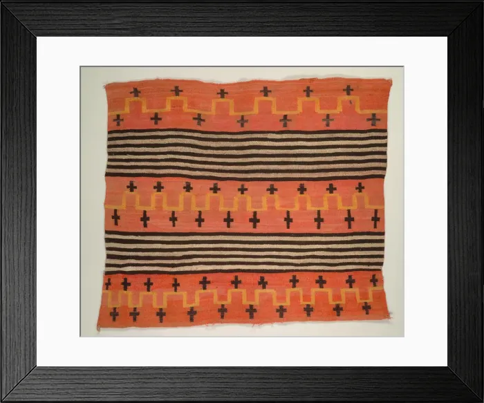 Framed Print : Rug (Womans Wearing Blanket Style), c. 1895-1905. Creator: Unknown Framed Print : Rug (Womans Wearing Blanket Style), c. 1895-1905. Creator: Unknown