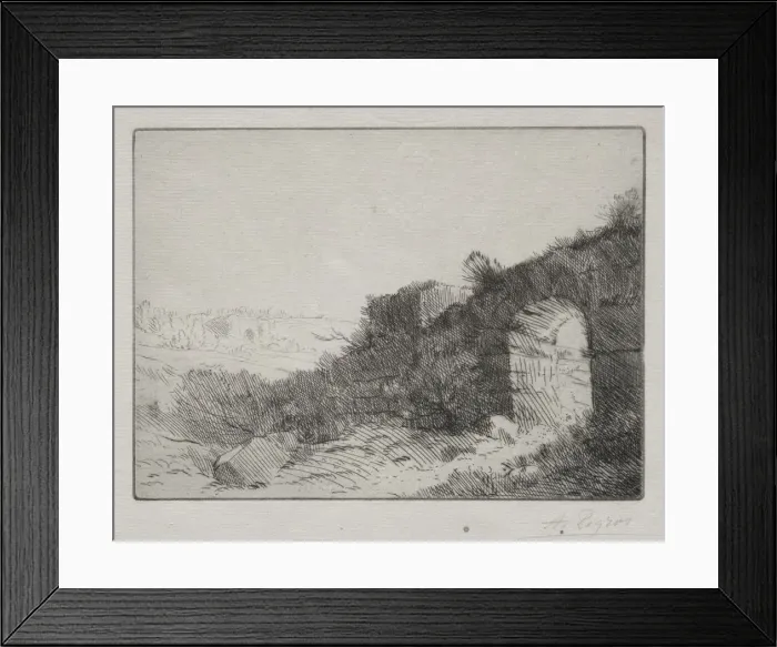 Framed Print : Roman Ruins. Creator: Alphonse Legros (French, 1837-1911) Framed Print : Roman Ruins. Creator: Alphonse Legros (French, 1837-1911)
