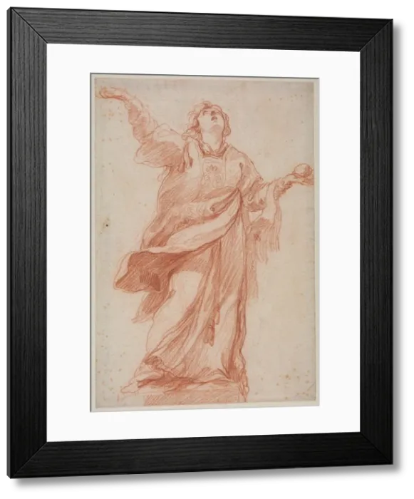 Framed Print : Saint Stephen in Ecstasy, second third 1700s. Creator: Edme Bouchardon (French, 1698-1762) Framed Print : Saint Stephen in Ecstasy, second third 1700s. Creator: Edme Bouchardon (French, 1698-1762)