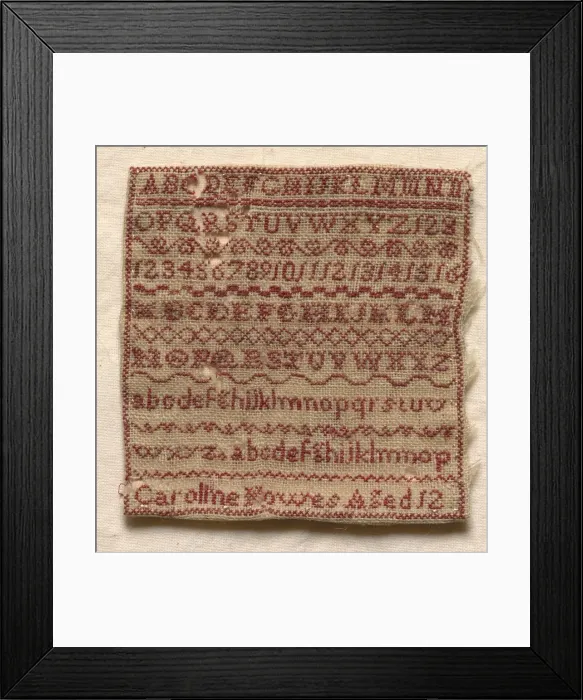 Framed Print : Sampler, 1800s. Creator: Unknown Framed Print : Sampler, 1800s. Creator: Unknown