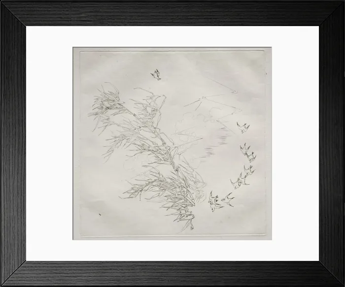 Framed Print : Parisian Service (Haviland service): The Storm (no. 8), 1875. Creator: Felix Bracquemond Framed Print : Parisian Service (Haviland service): The Storm (no. 8), 1875. Creator: Felix Bracquemond